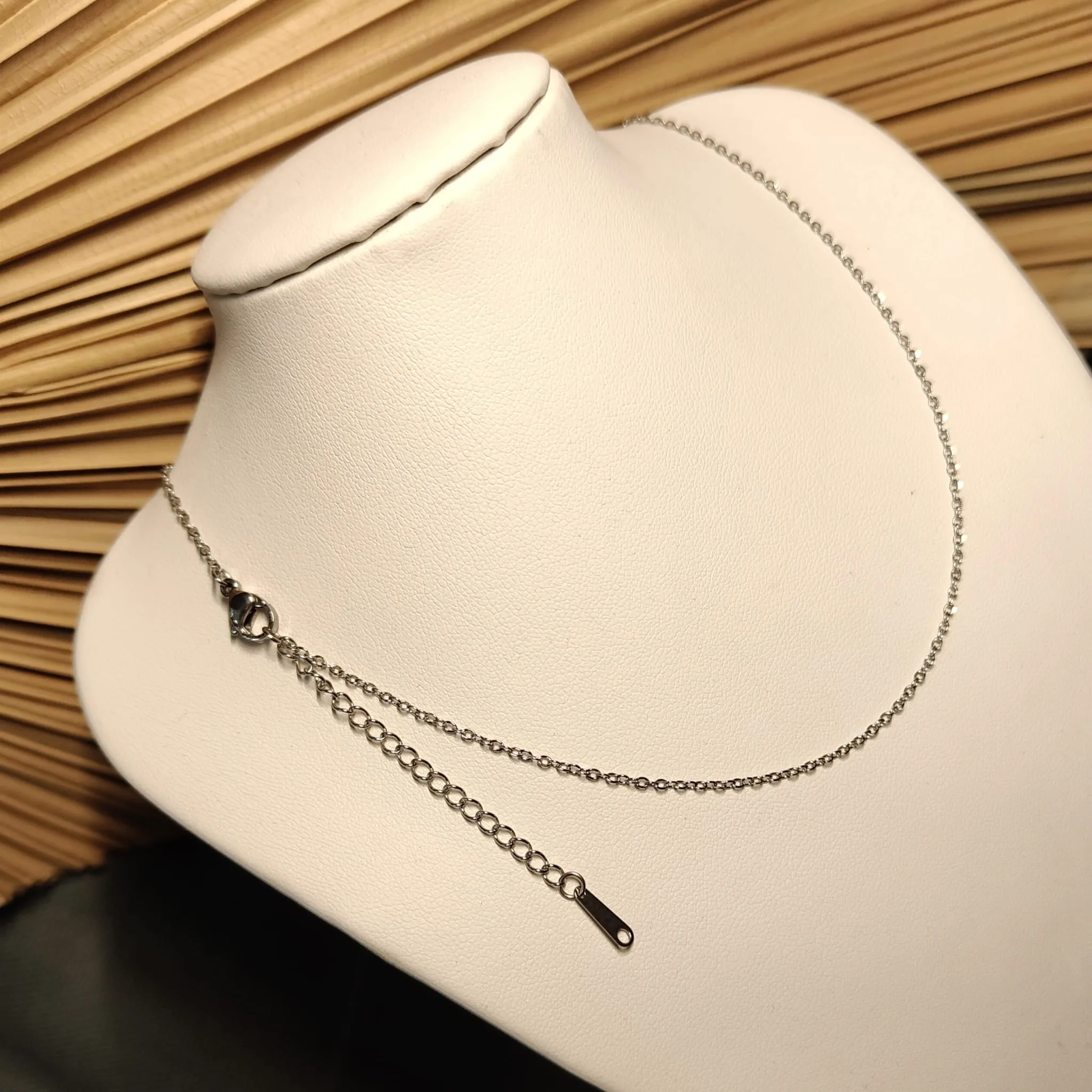 Łańcuszek srebrny ze stali chirurgicznej