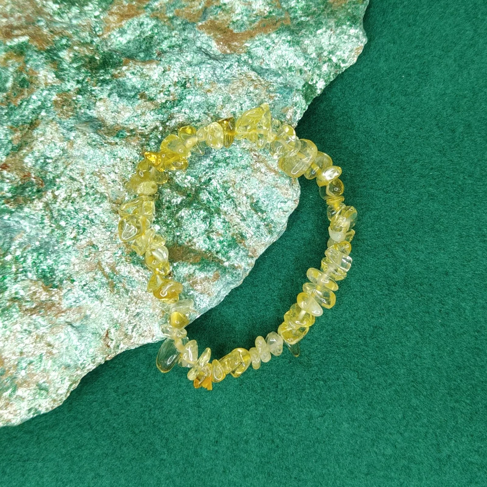 Bransoletka „Cytryn” z drobnych kamieni