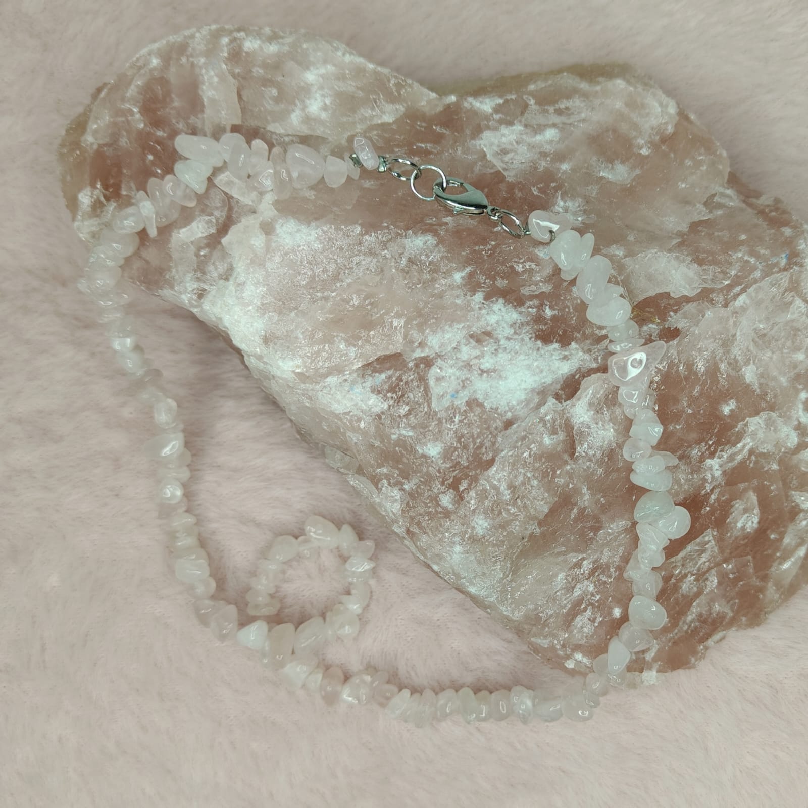 Naszyjnik „Kwarc różowy”