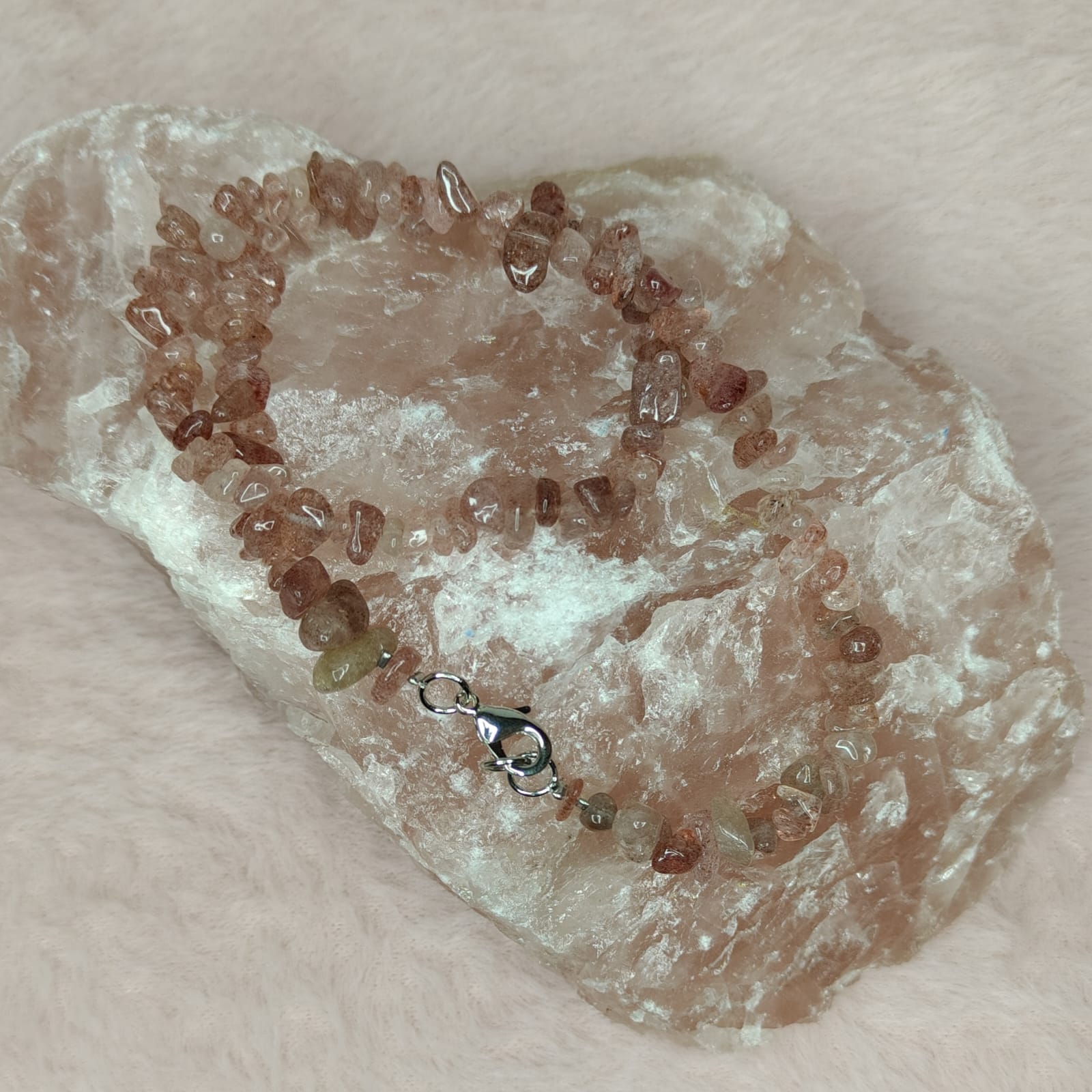 Naszyjnik „Kwarc truskawkowy”
