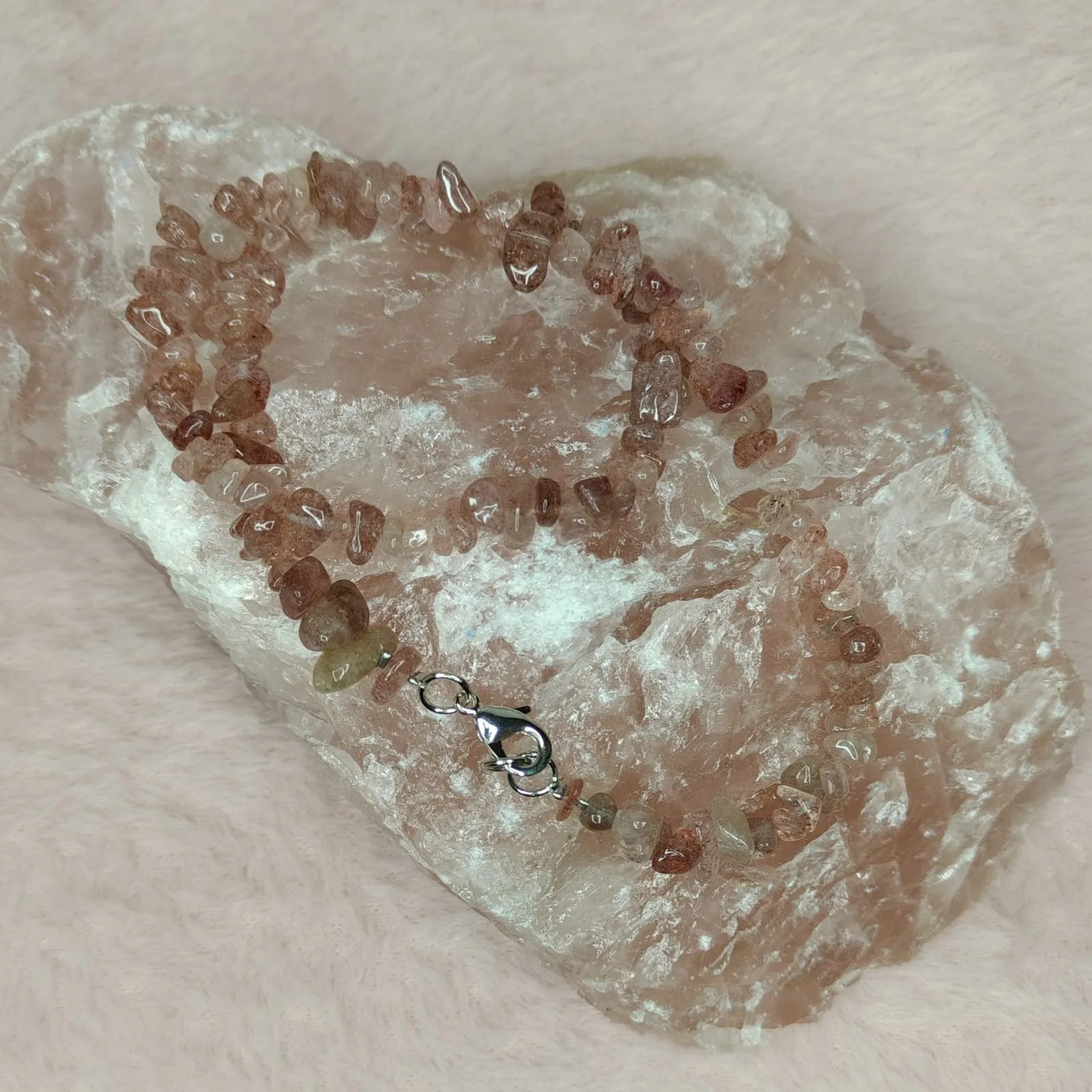 Naszyjnik „Kwarc truskawkowy”