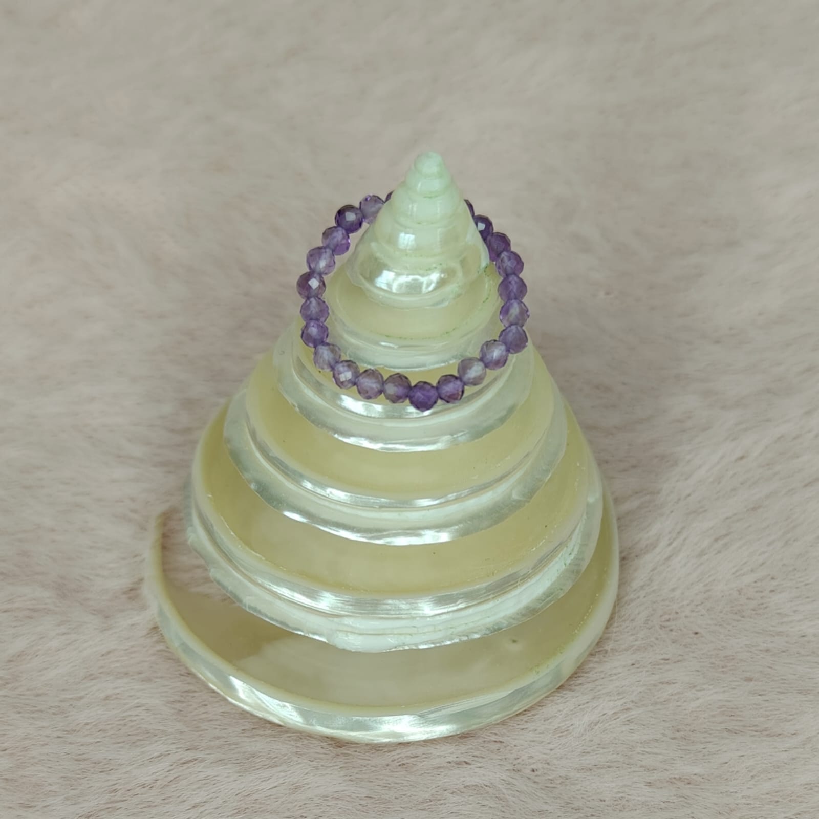 Pierścionek „Ametyst” na gumce