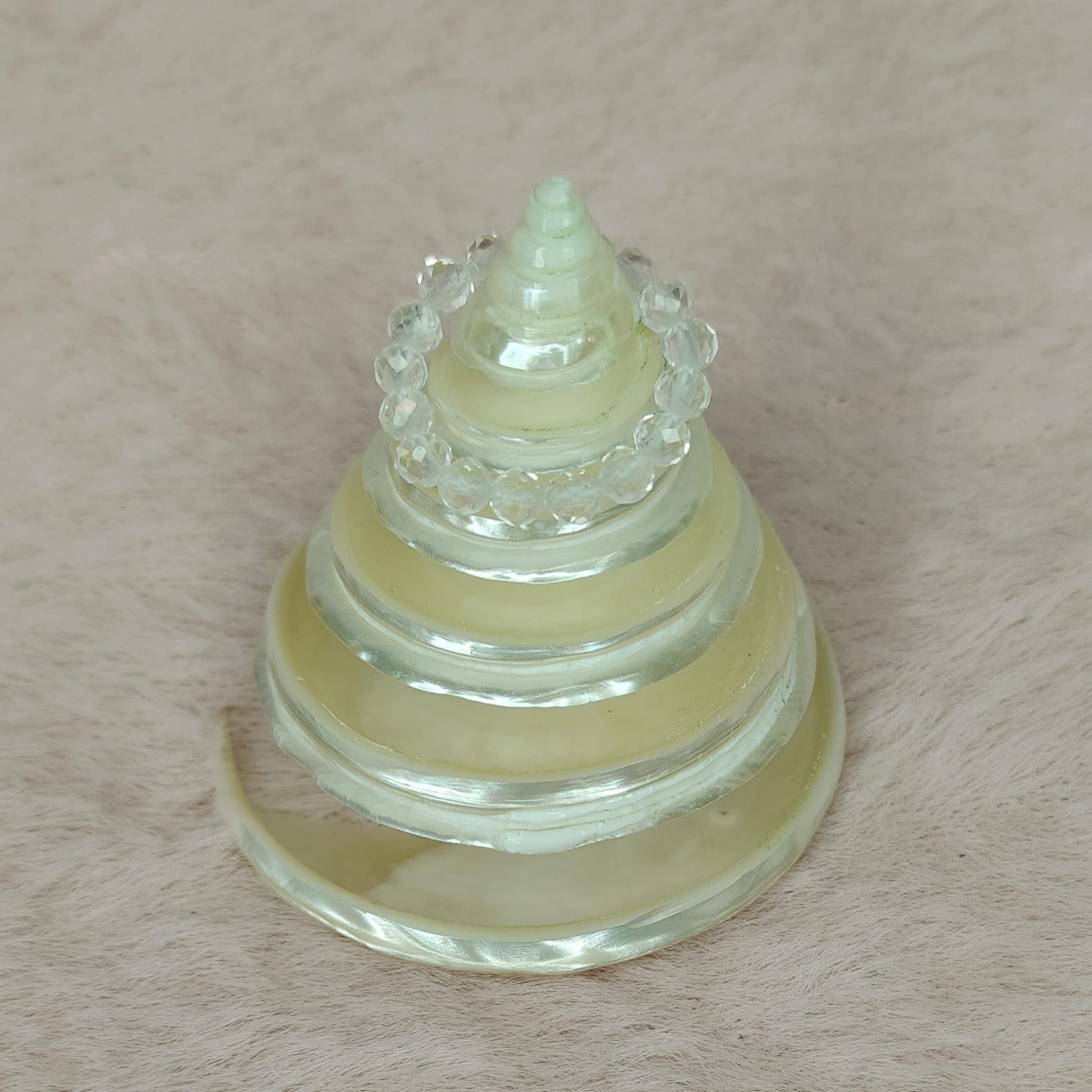 pierścionek kryształ górski na gumce