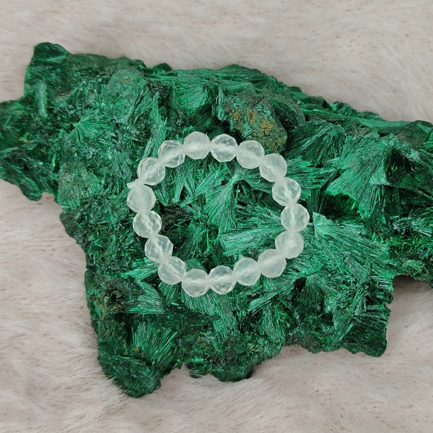 Pierścionek „Kwarc różowy” na gumce