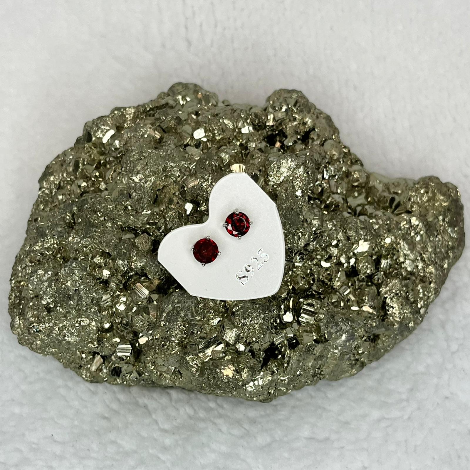 Kolczyki „Granat” (Srebro 925)