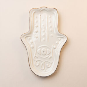 Ceramiczna podstawka pod kadzidło Ręka Fatimy Hamsa